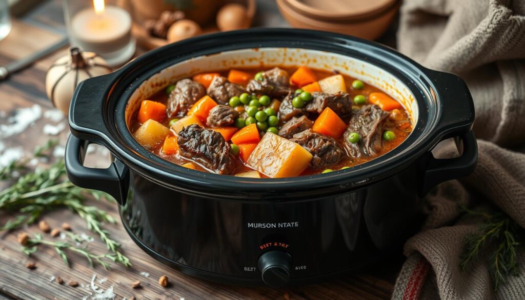 Venison crock pot meals with various vegetables Venison crock pot meals with various vegetables